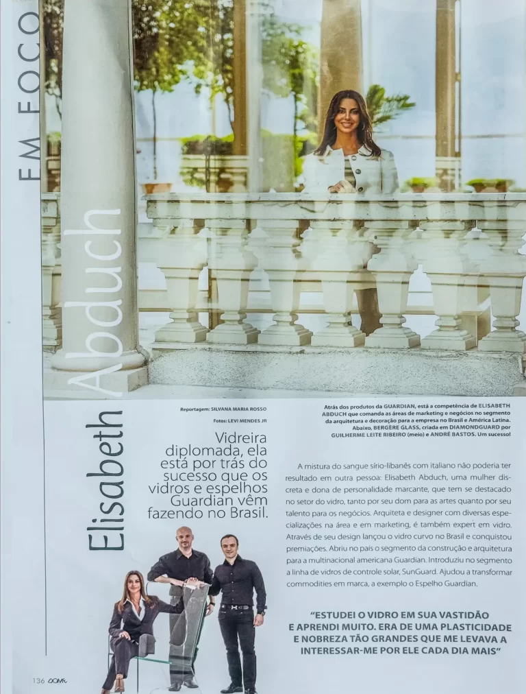 Elisabeth Abduch em Foco.  Revista Dome em edição especial.