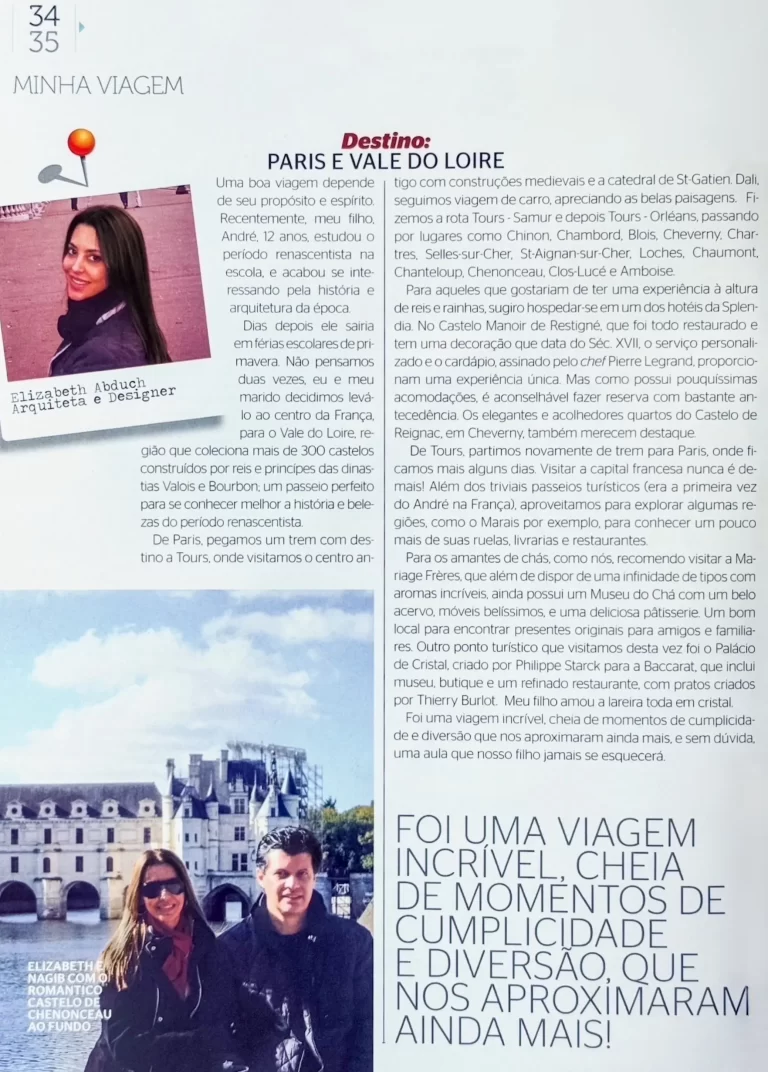MIDIA SELECIONADA - Revista Cia de Viagem - minha entrevista (Pg 1)
